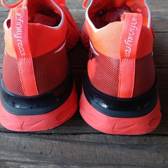 Nike React Infinity Run Flyknit CD4371-600 Red Bla - Picture 8 of 11
